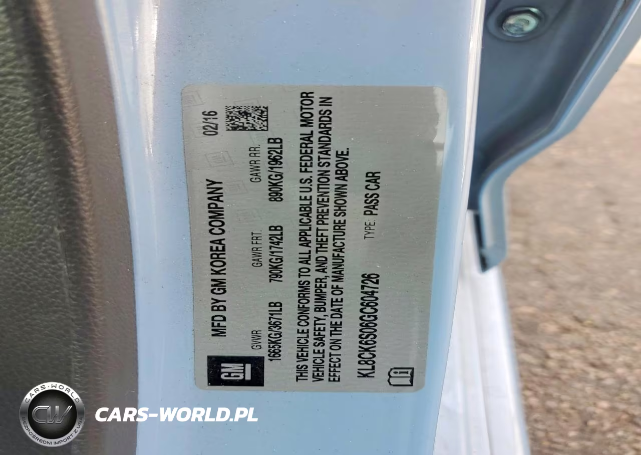 2016 Chevrolet Spark Ev 1Lt VIN:KL8CK6S06GC604726 - 12