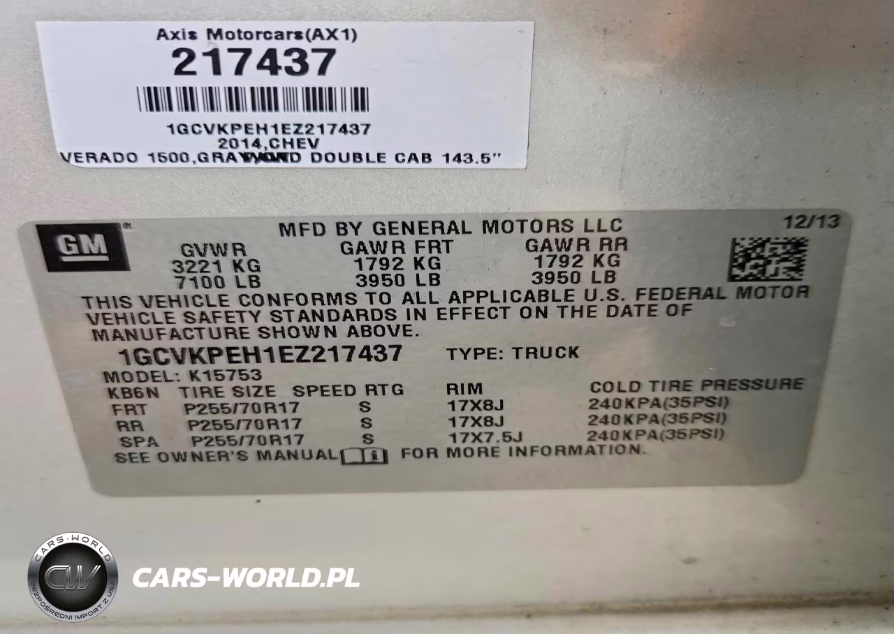 2014 Chevrolet Silverado K1500 VIN:1GCVKPEH1EZ217437 - 13