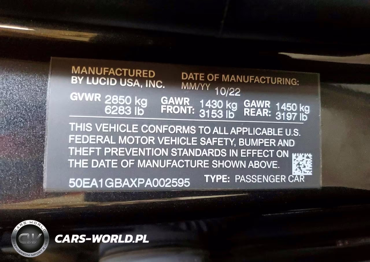 2023 Lucid Motors Air Grand Touring VIN:50EA1GBAXPA002595 - 13