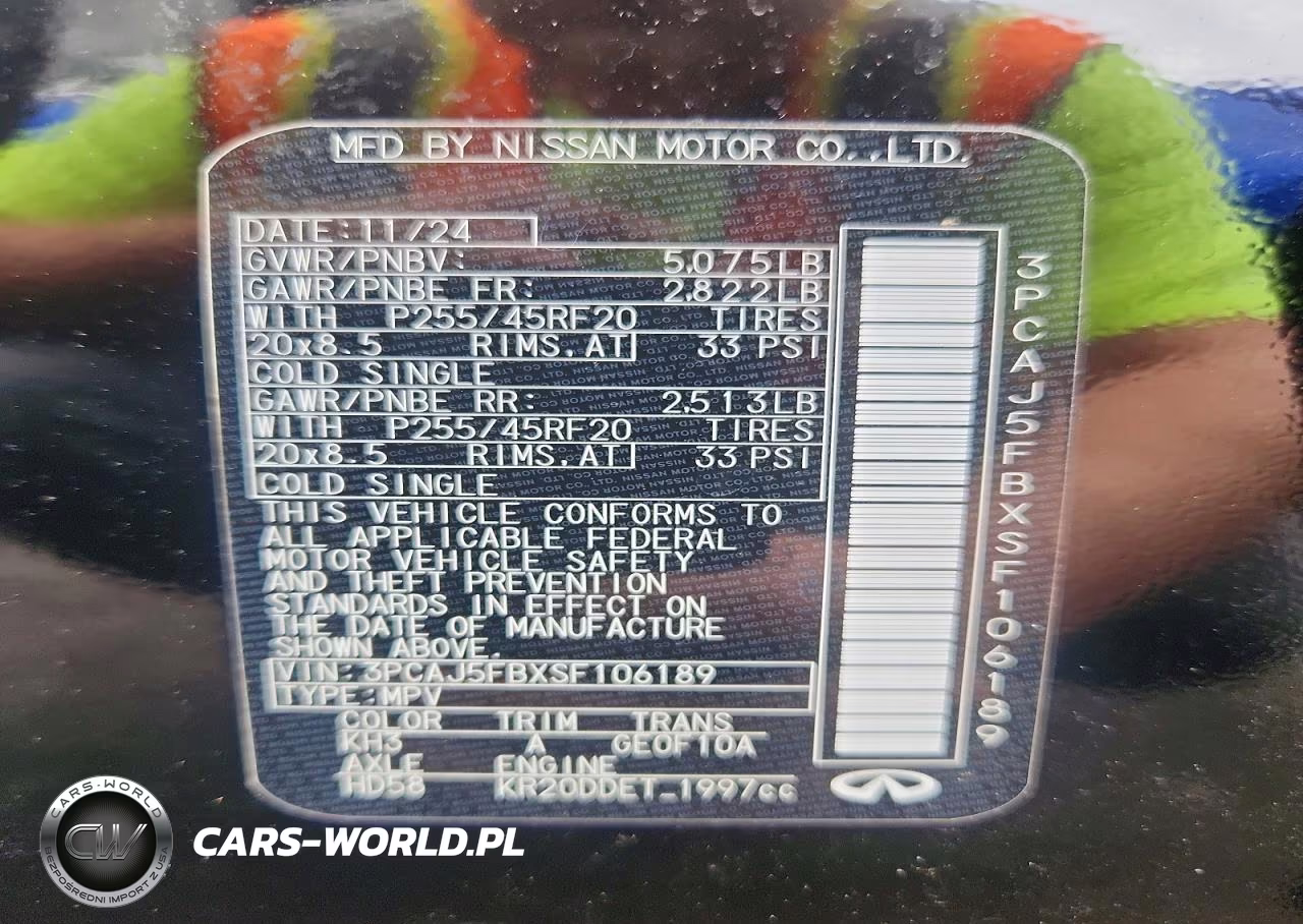 2025 Infiniti Qx50 Sport VIN:3PCAJ5FBXSF106189 - 13