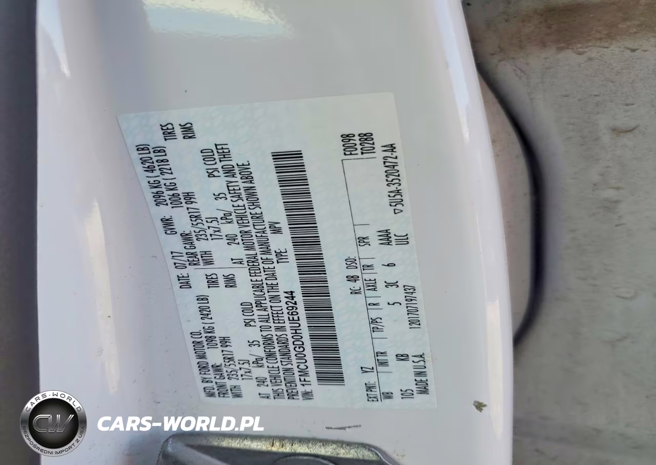 2017 Ford Escape Se VIN:1FMCU0GD0HUE69244 - 13