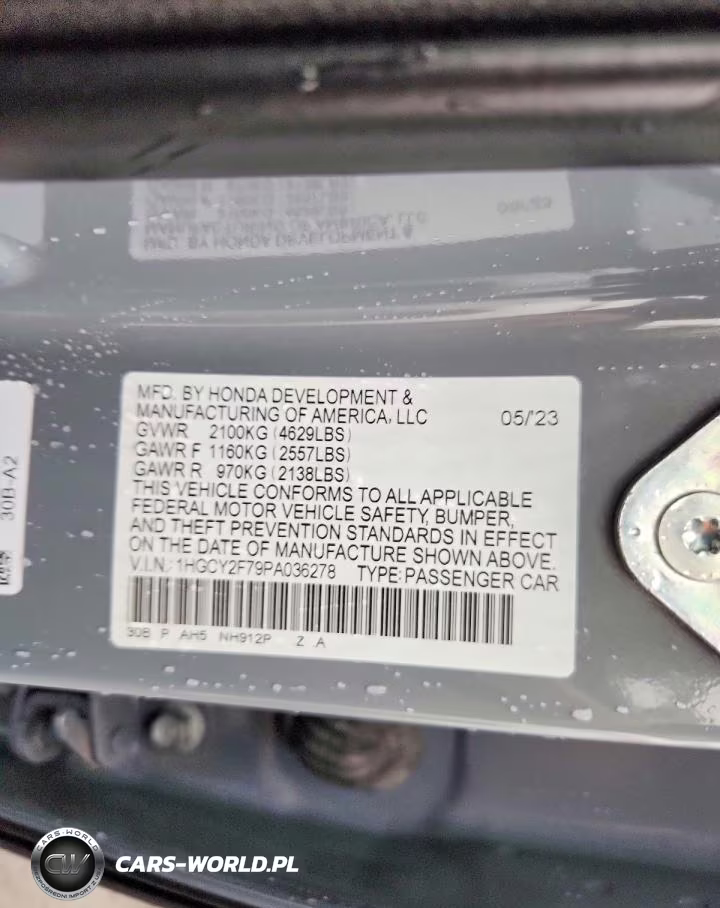 2023 Honda Accord Hybrid Sport-L VIN:1HGCY2F79PA036278 - 12