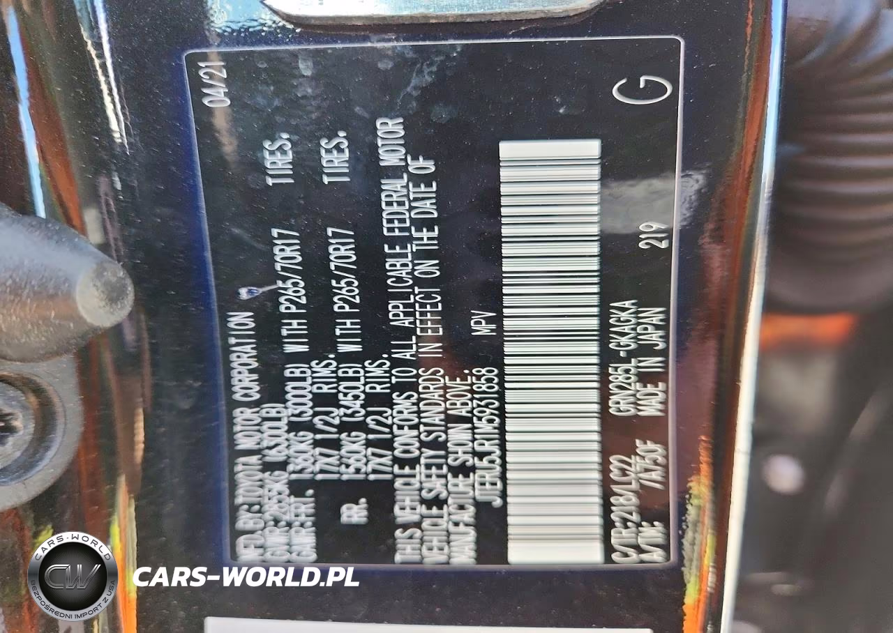 2021 Toyota 4Runner Trd Off-Road Premium VIN:JTERU5JR1M5931858 - 14
