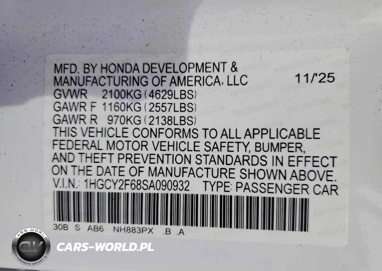 2025 Honda Accord Hybrid Exl VIN:1HGCY2F68SA090932 - 12