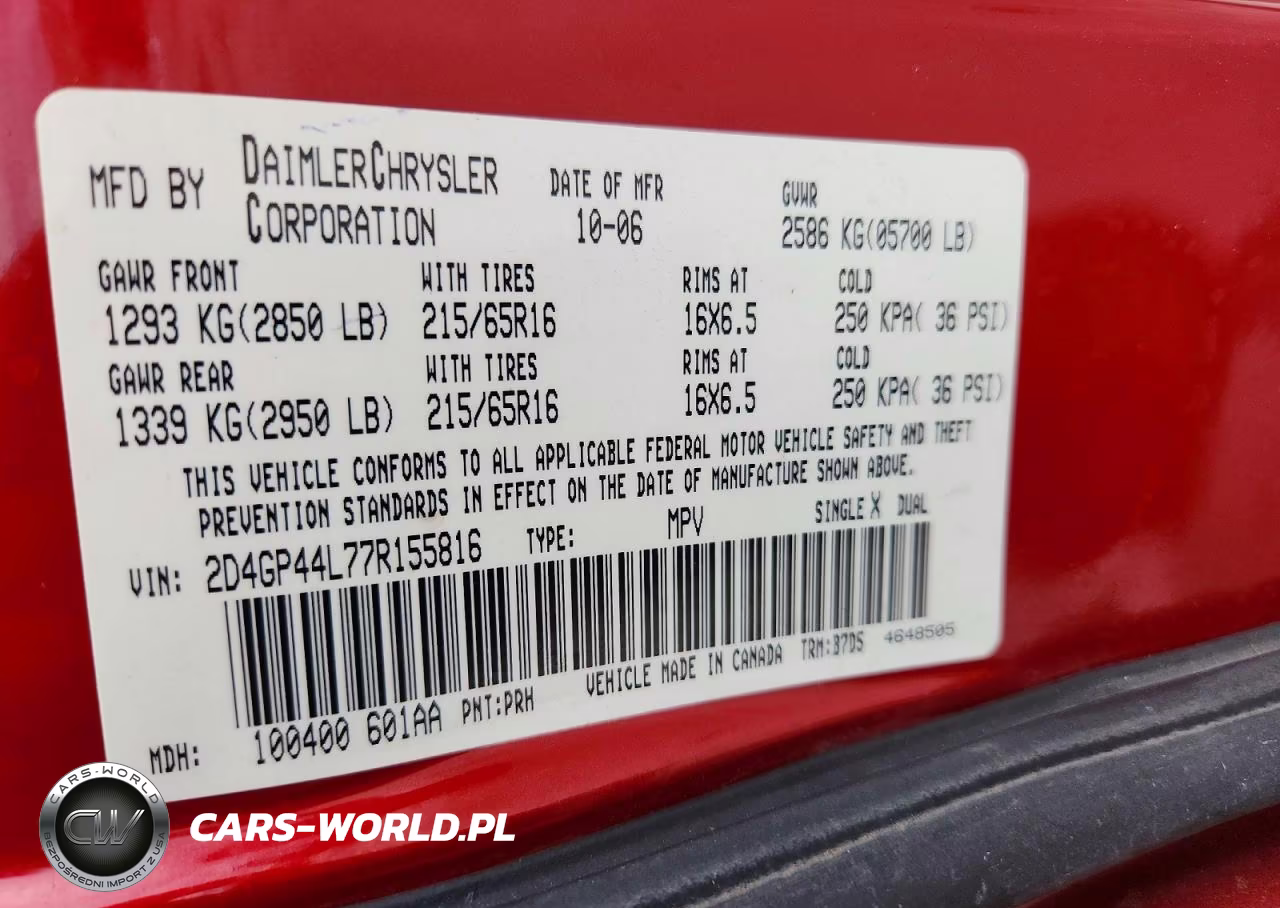 2007 Dodge Grand Caravan Sxt VIN:2D4GP44L77R155816 - 13