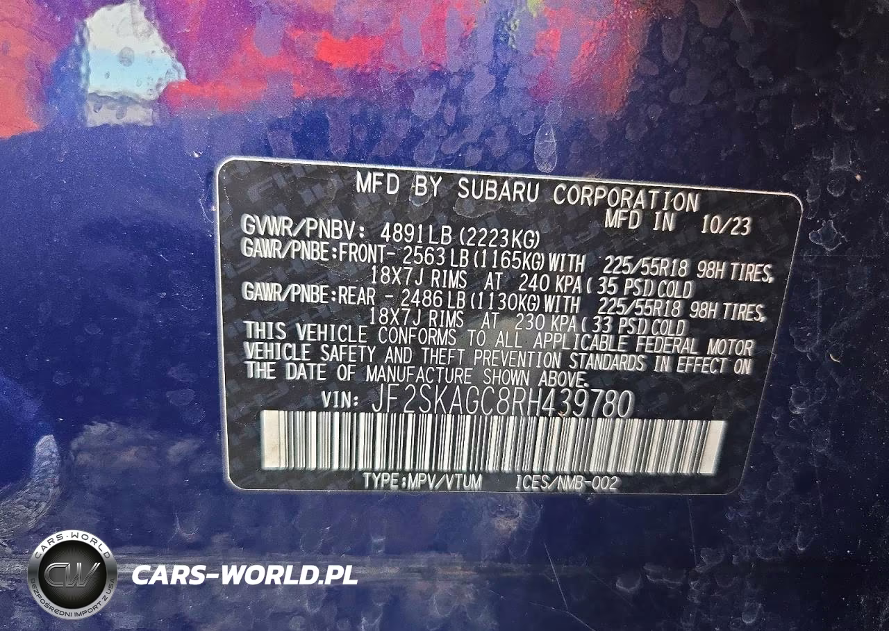 2024 Subaru Forester Sport VIN:JF2SKAGC8RH439780 - 12