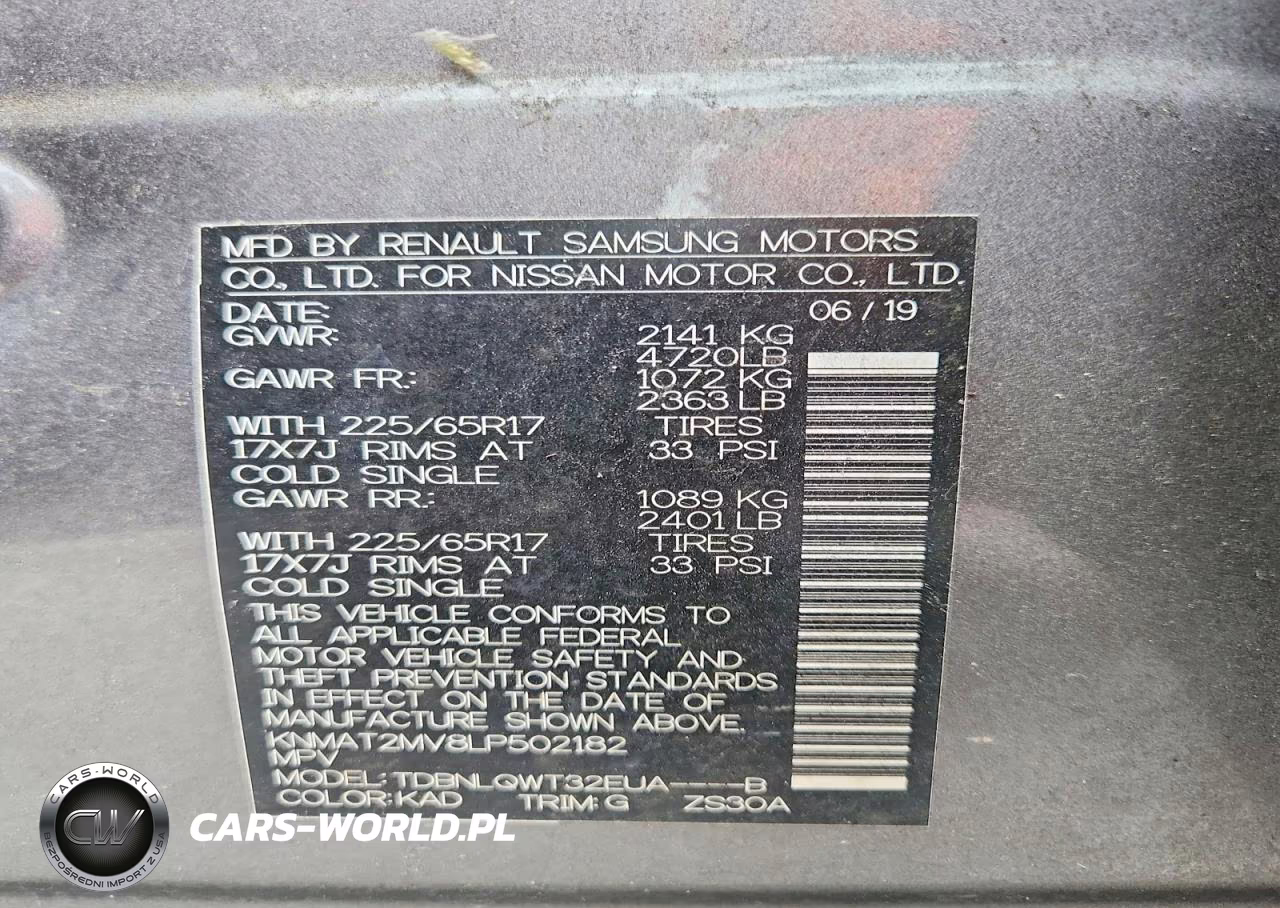 2020 Nissan Rogue Sv VIN:KNMAT2MV8LP502182 - 13