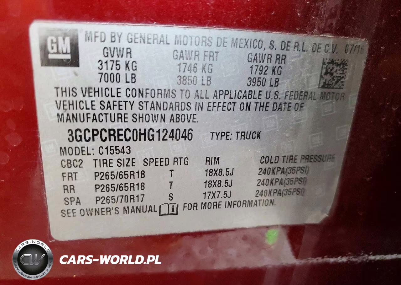 2017 Chevrolet Silverado C1500 Lt VIN:3GCPCREC0HG124046 - 12