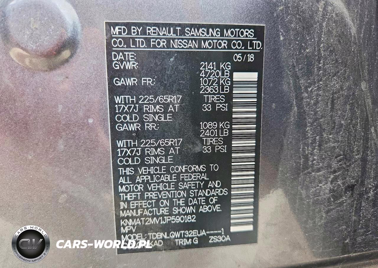 2018 Nissan Rogue Sv VIN:KNMAT2MV1JP590182 - 13