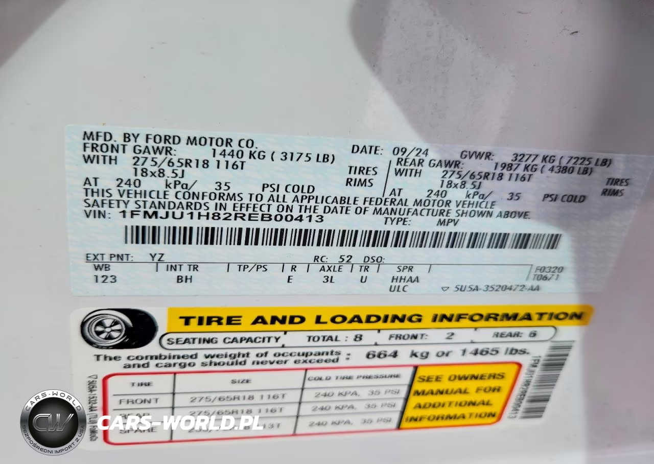 2024 Ford Expedition Xlt VIN:1FMJU1H82REB00413 - 14