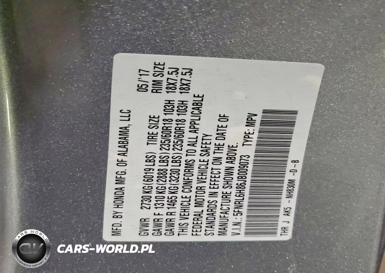 2018 Honda Odyssey Touring VIN:5FNRL6H86JB009073 - 13