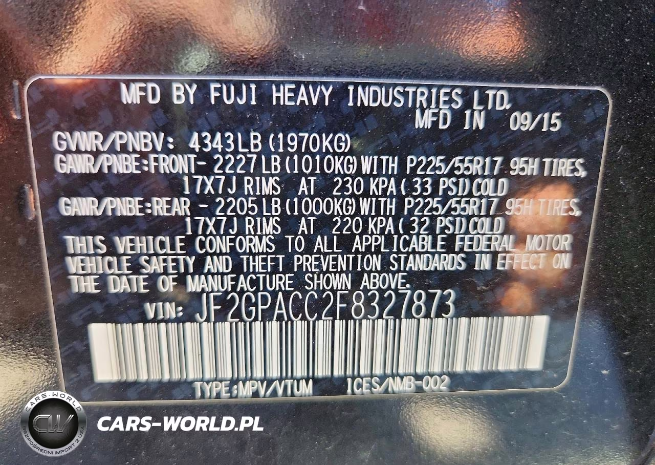 2015 Subaru Xv Crosstrek 2.0 Premium VIN:JF2GPACC2F8327873 - 13