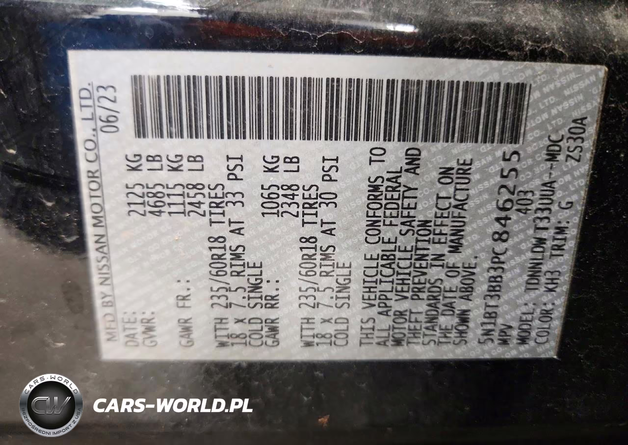 2023 Nissan Rogue Sv VIN:5N1BT3BB3PC846255 - 12