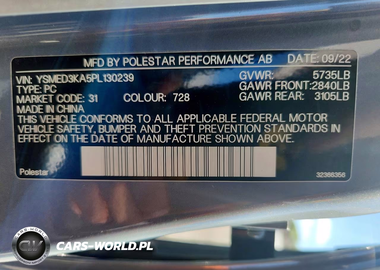 2023 Polestar 2 VIN:YSMED3KA5PL130239 - 13