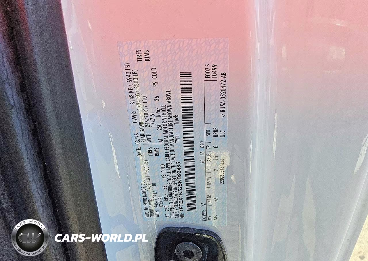 2025 Ford F150 Xl VIN:1FTEX1K52SKD92485 - 12