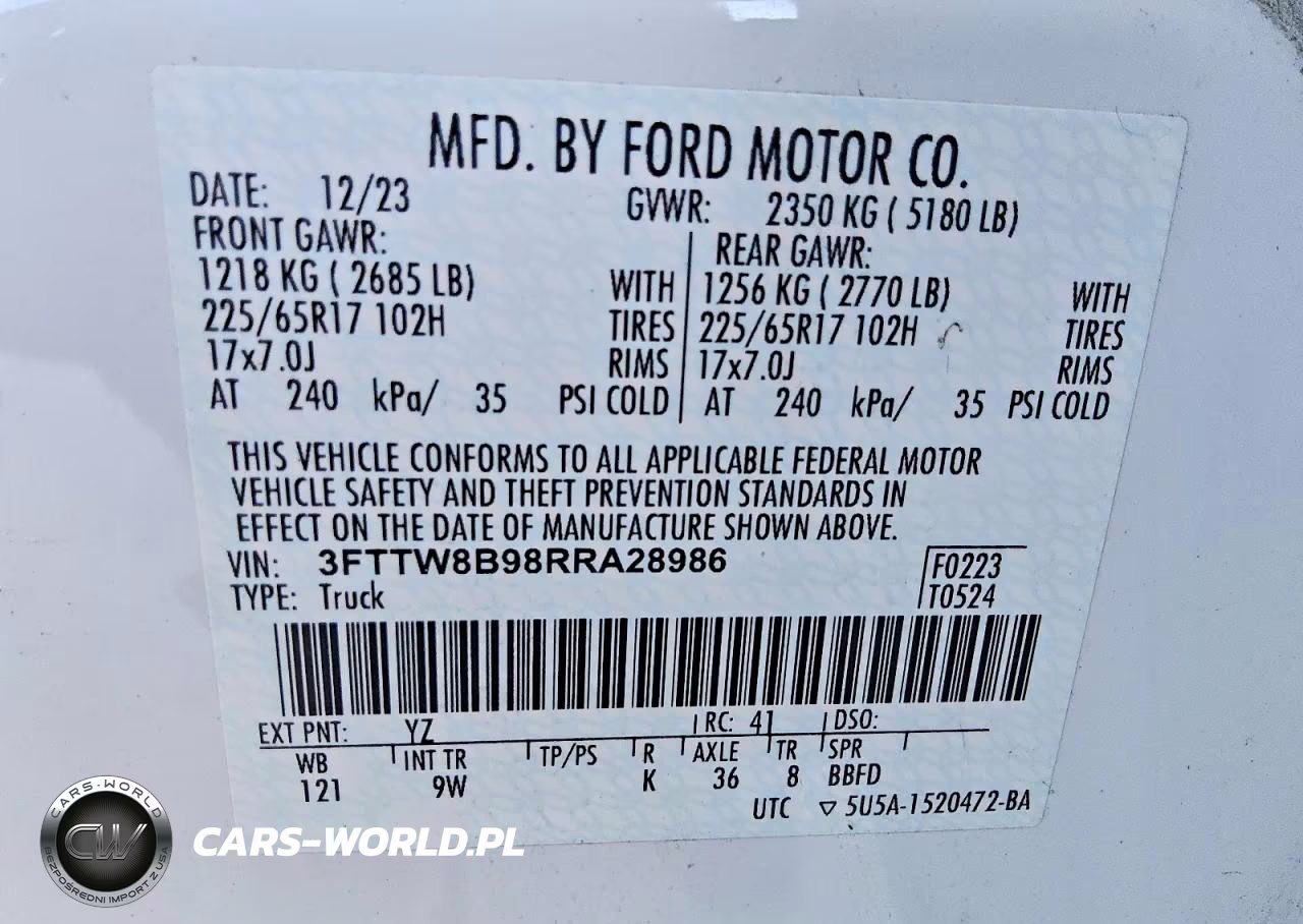2024 Ford Maverick Xl VIN:3FTTW8B98RRA28986 - 12