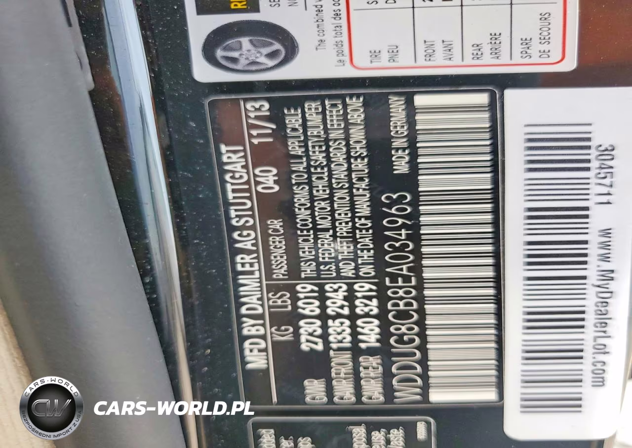 2014 Mercedes-Benz S 550 VIN:WDDUG8CB8EA034963 - 12
