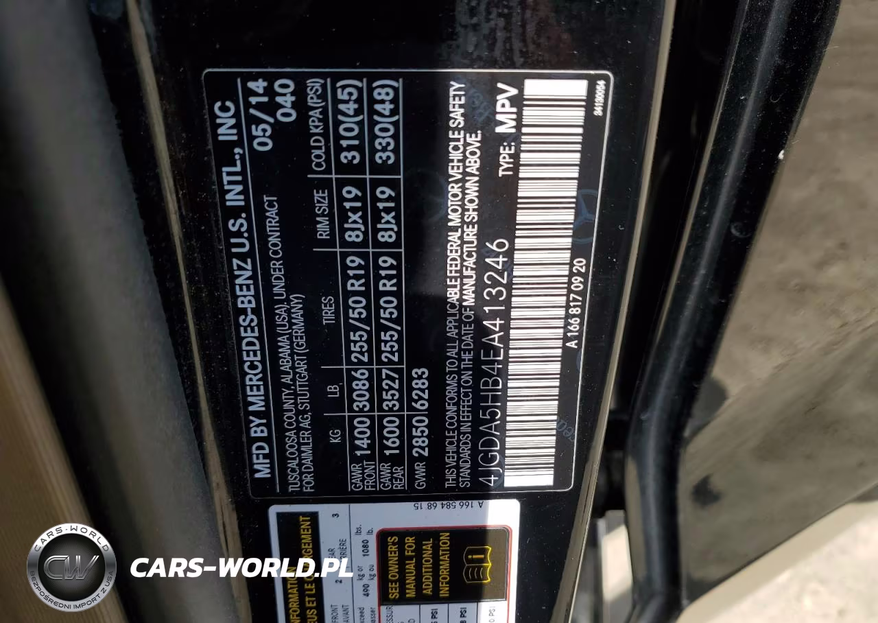 2014 Mercedes-Benz Ml 350 4Matic VIN:4JGDA5HB4EA413246 - 12
