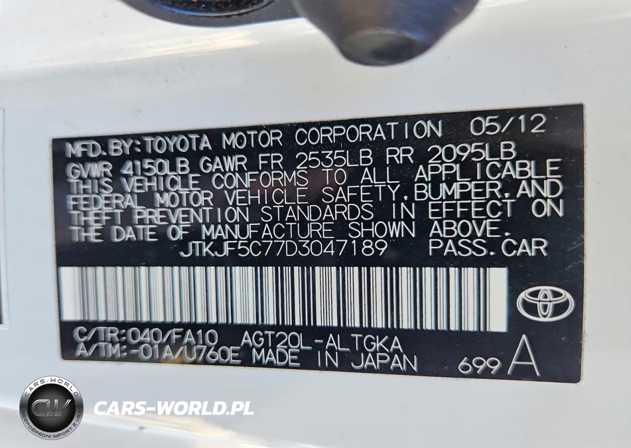 2013 Scion Tc Base VIN:JTKJF5C77D3047189 - 12