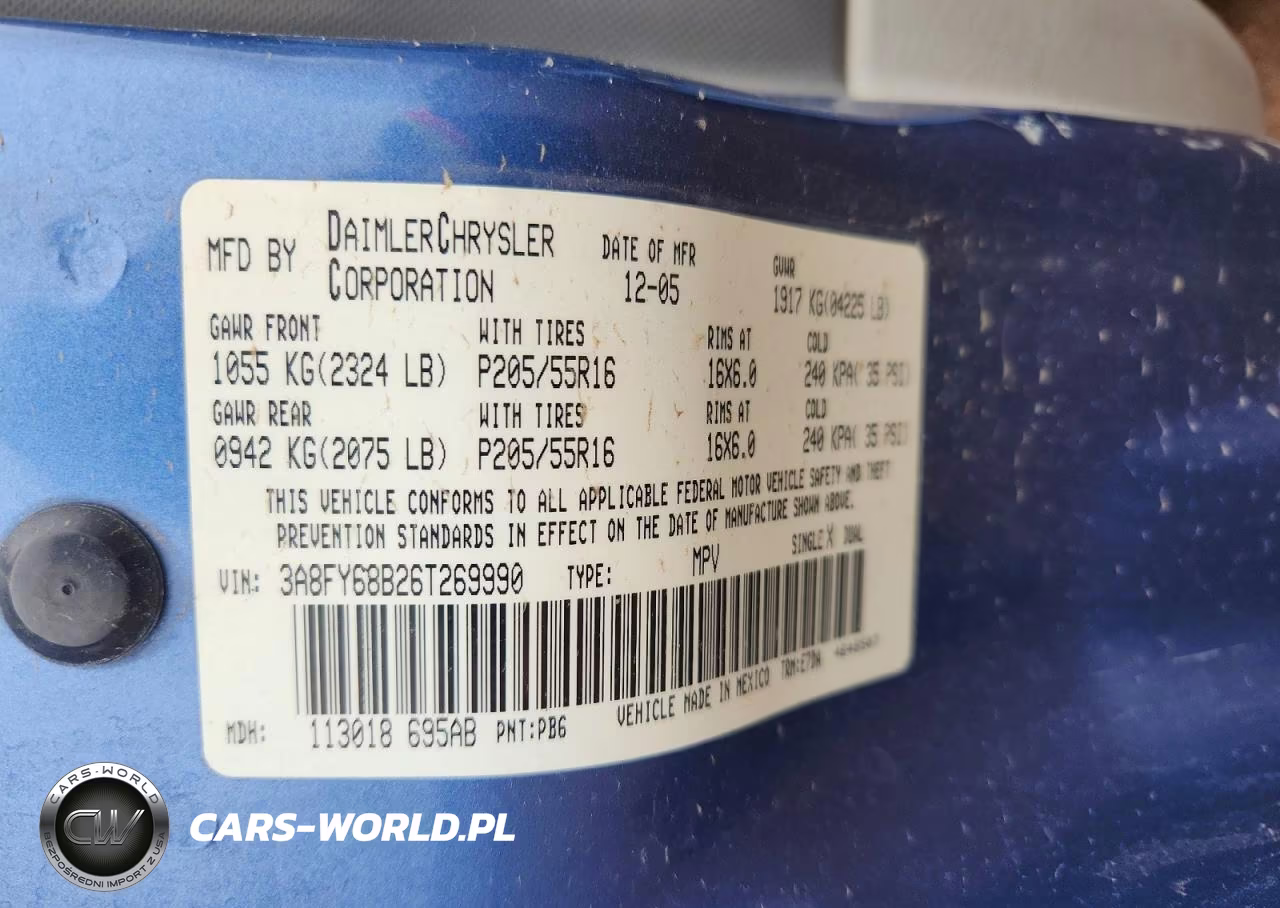 2006 Chrysler Pt Cruiser VIN:3A8FY68B26T269990 - 12