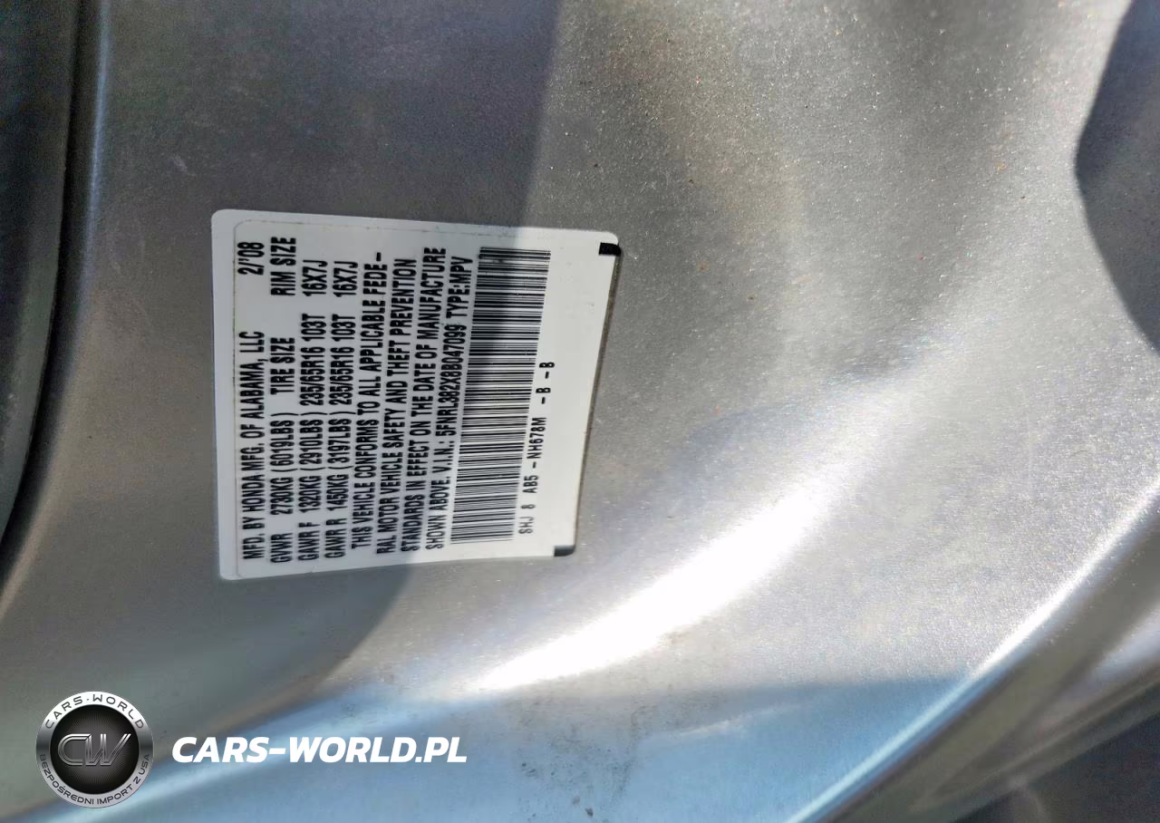 2008 Honda Odyssey Lx VIN:5FNRL382X8B047099 - 13
