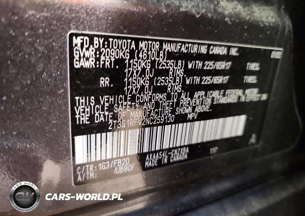 2022 Toyota Rav4 Le VIN:2T3G1RFV2NC259130 - 13