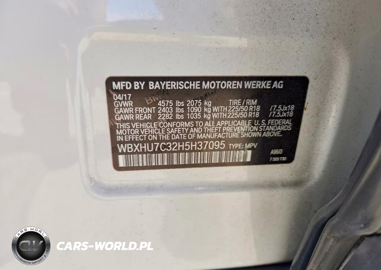 2017 BMW X1 Sdrive28I VIN:WBXHU7C32H5H37095 - 14