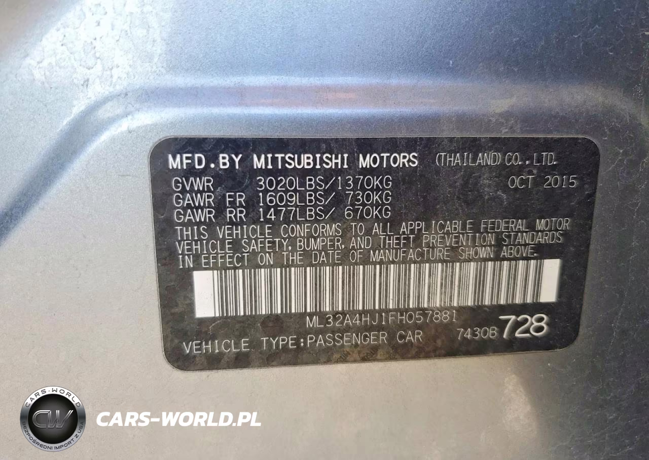 2015 Mitsubishi Mirage Es VIN:ML32A4HJ1FH057881 - 12