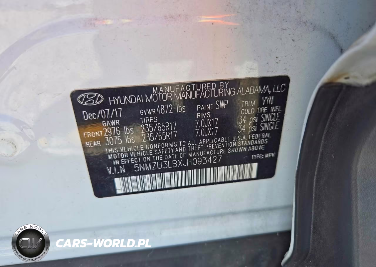 2018 Hyundai Santa Fe Sport 2.4L VIN:5NMZU3LBXJH093427 - 12
