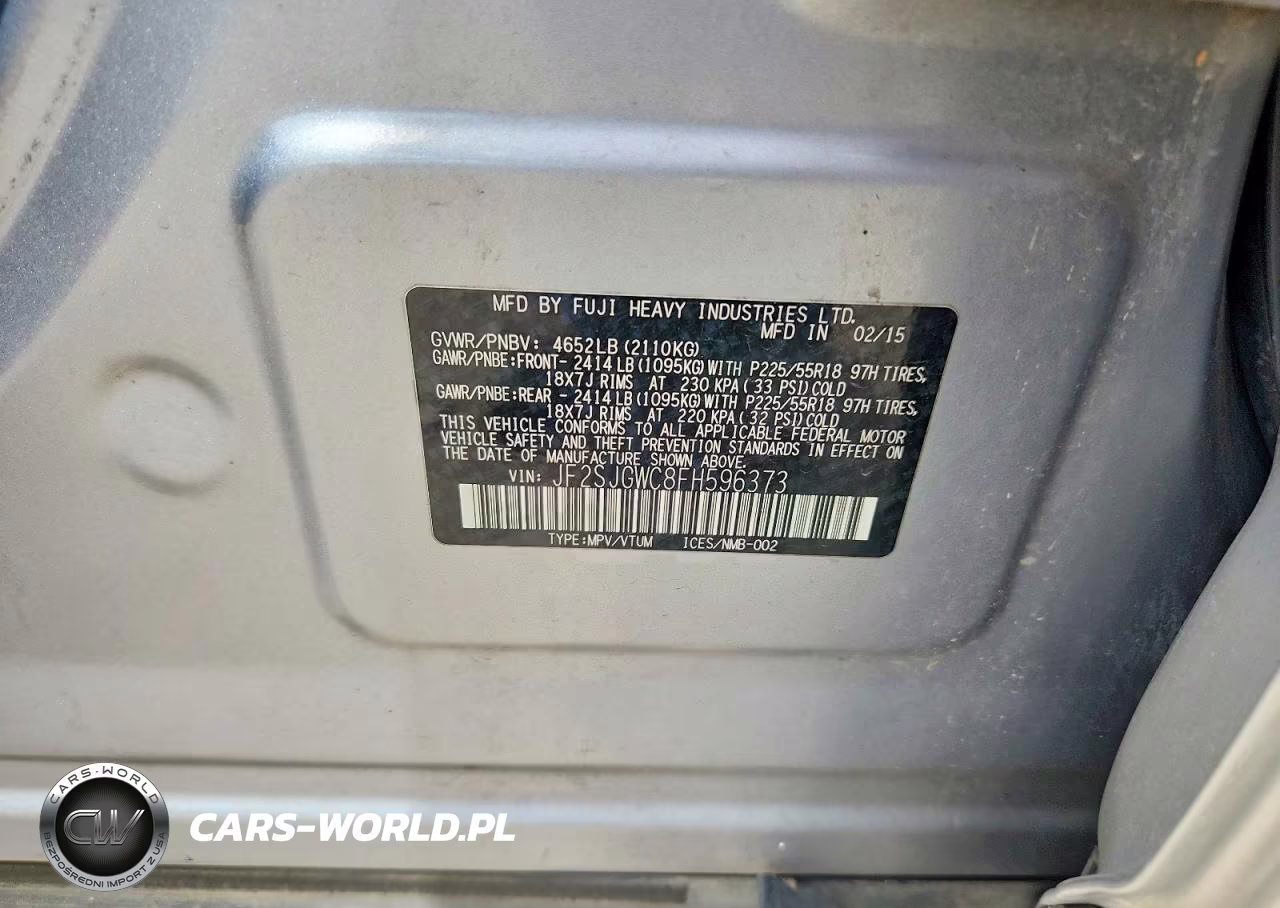 2015 Subaru Forester 2.0Xt Touring VIN:JF2SJGWC8FH596373 - 12
