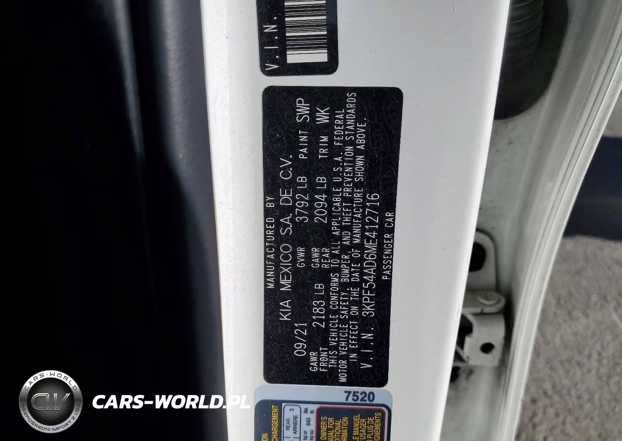 2021 Kia Forte Ex VIN:3KPF54AD6ME412716 - 12
