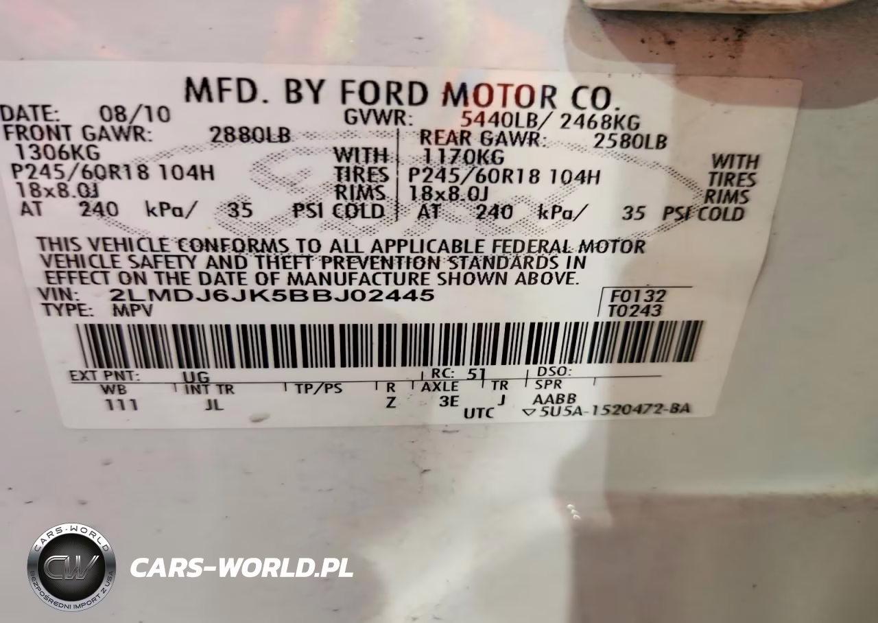 2011 Lincoln Mkx VIN:2LMDJ6JK5BBJ02445 - 13
