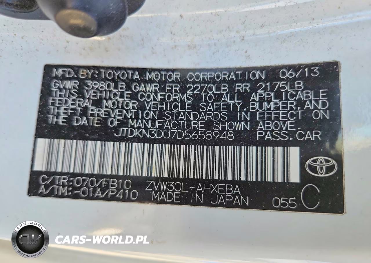 2013 Toyota Prius Three VIN:JTDKN3DU7D5658948 - 12