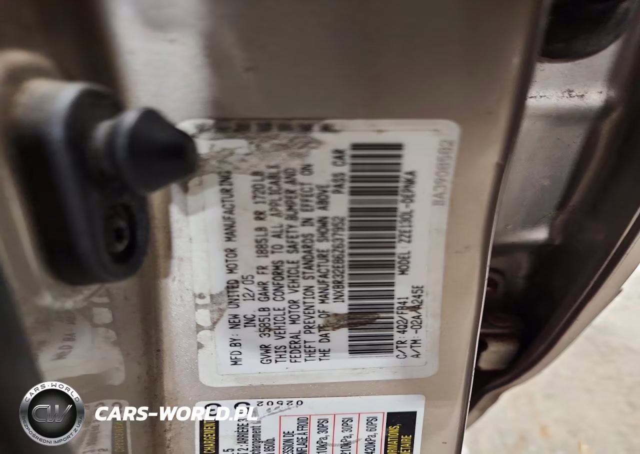 2006 Toyota Corolla Le VIN:1NXBR32E86Z637952 - 12