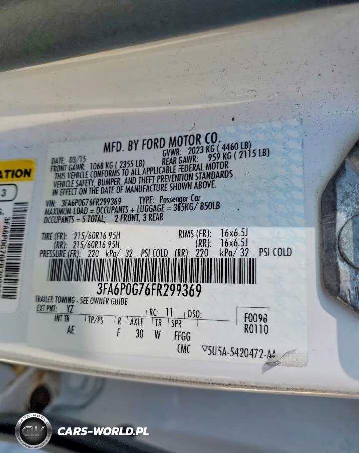 2015 Ford Fusion S VIN:3FA6P0G76FR299369 - 13