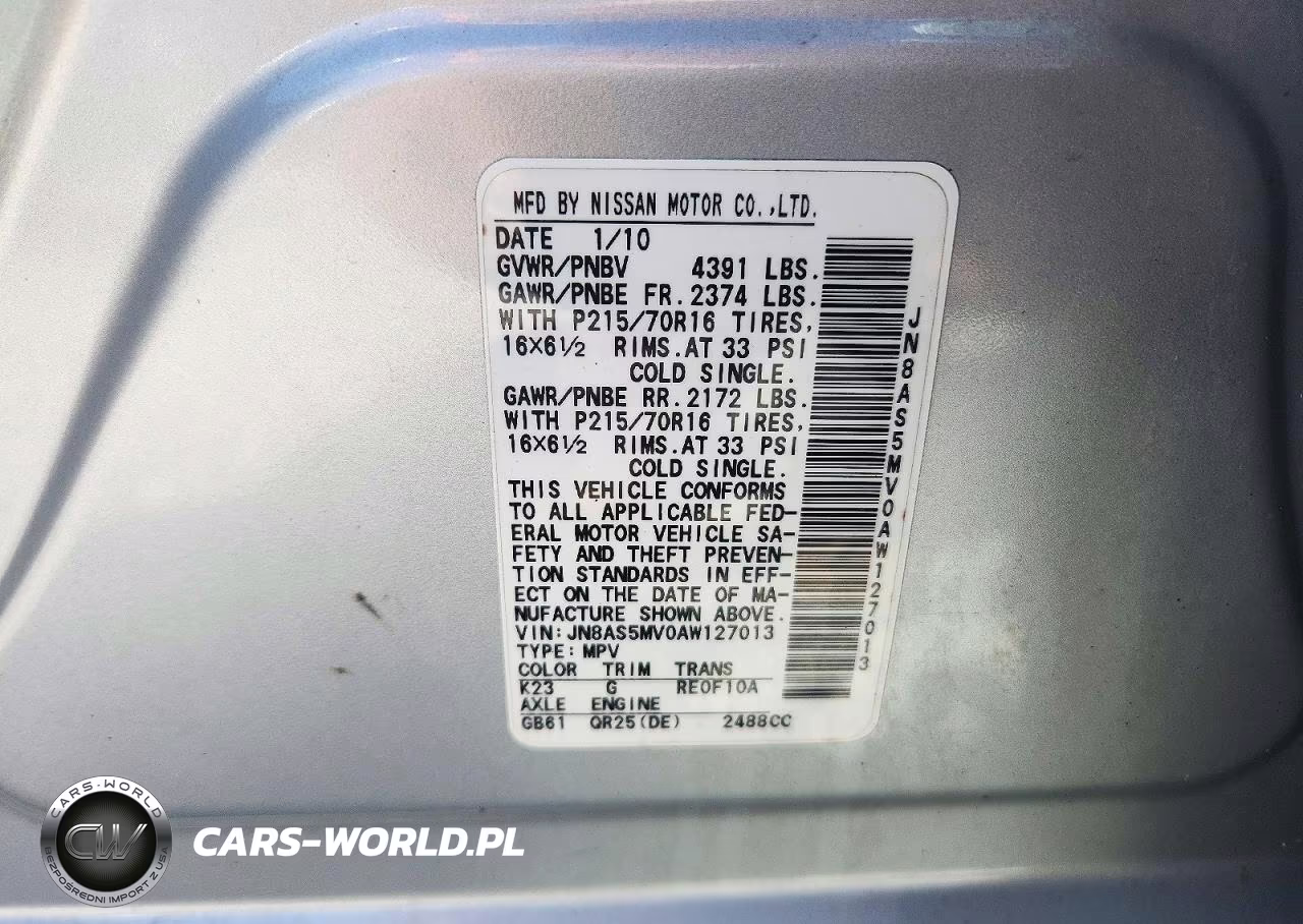 2010 Nissan Rogue S VIN:JN8AS5MV0AW127013 - 13