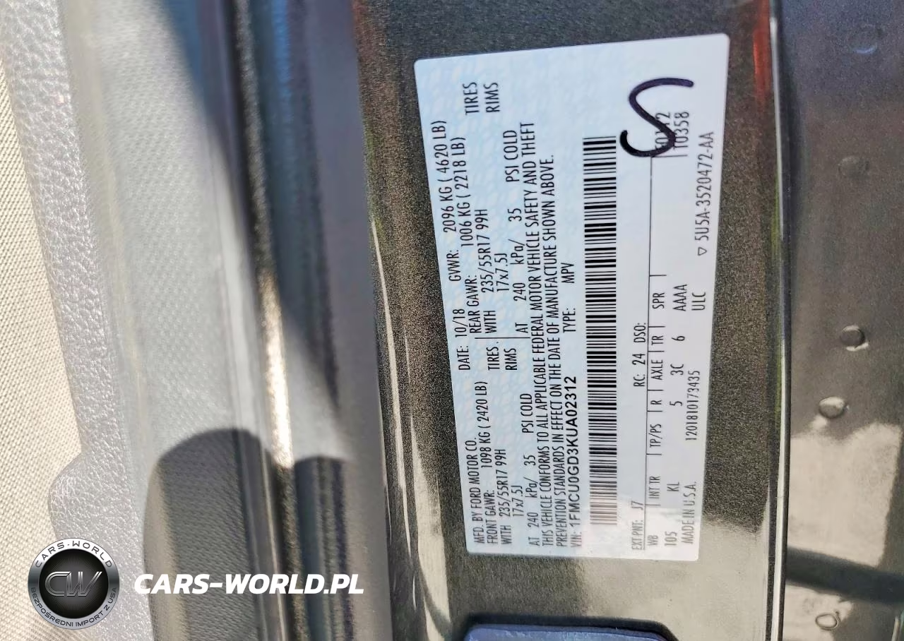 2019 Ford Escape Se VIN:1FMCU0GD3KUA02312 - 13