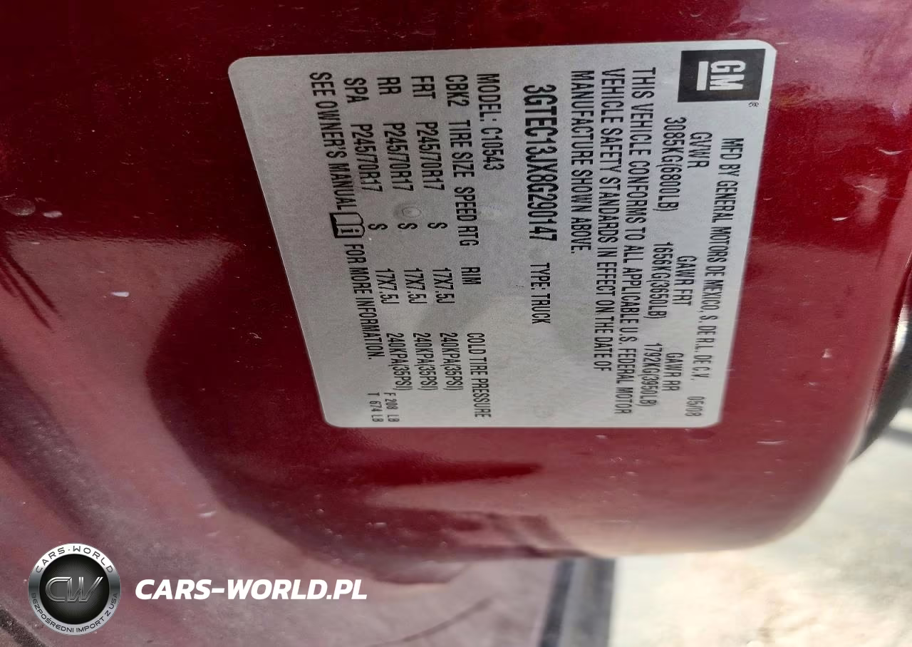 2008 GMC Sierra C1500 VIN:3GTEC13JX8G290147 - 12