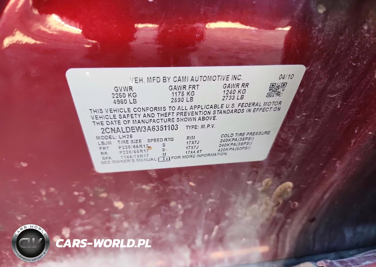 2010 Chevrolet Equinox Lt VIN:2CNALDEW3A6351103 - 13