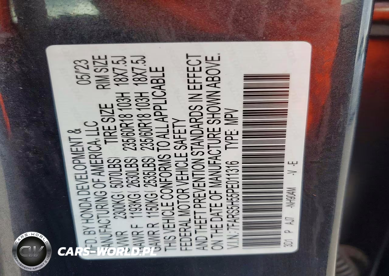 2023 Honda Cr-V Sport VIN:7FARS5H55PE011316 - 13