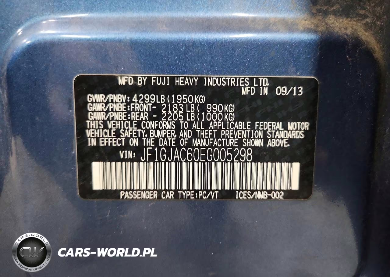 2014 Subaru Impreza Premium VIN:JF1GJAC60EG005298 - 12