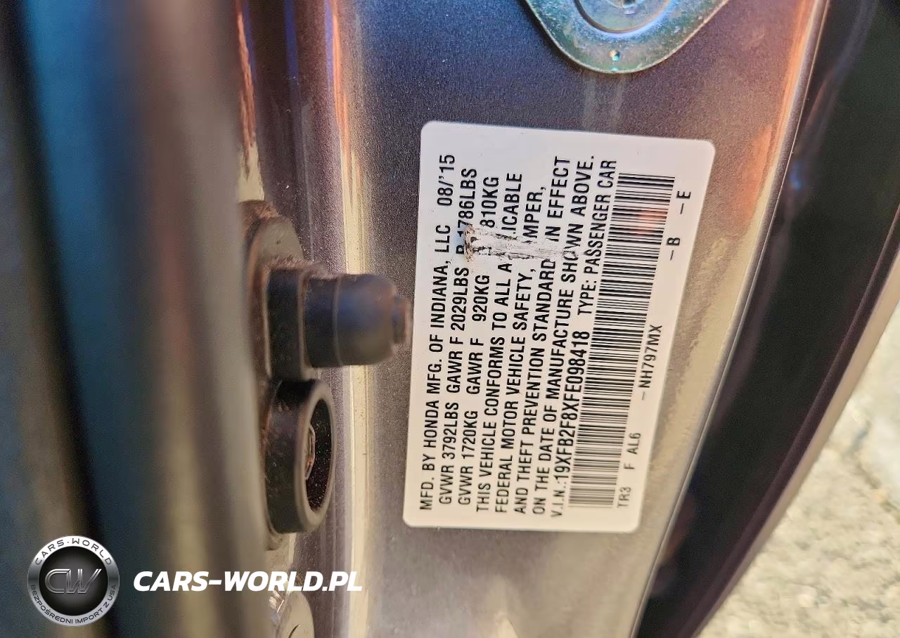 2015 Honda Civic Ex VIN:19XFB2F8XFE098418 - 13