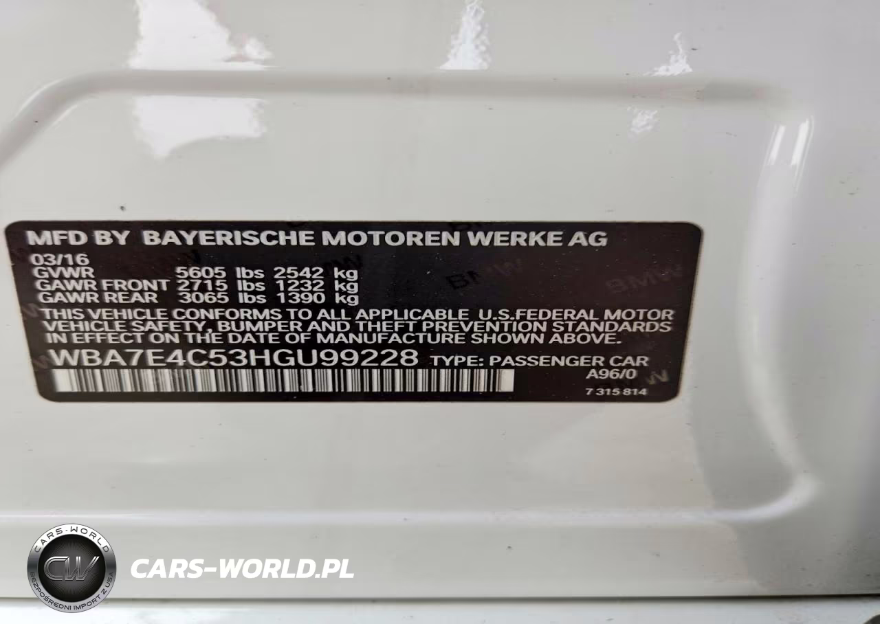 2017 BMW 740 Xi VIN:WBA7E4C53HGU99228 - 13