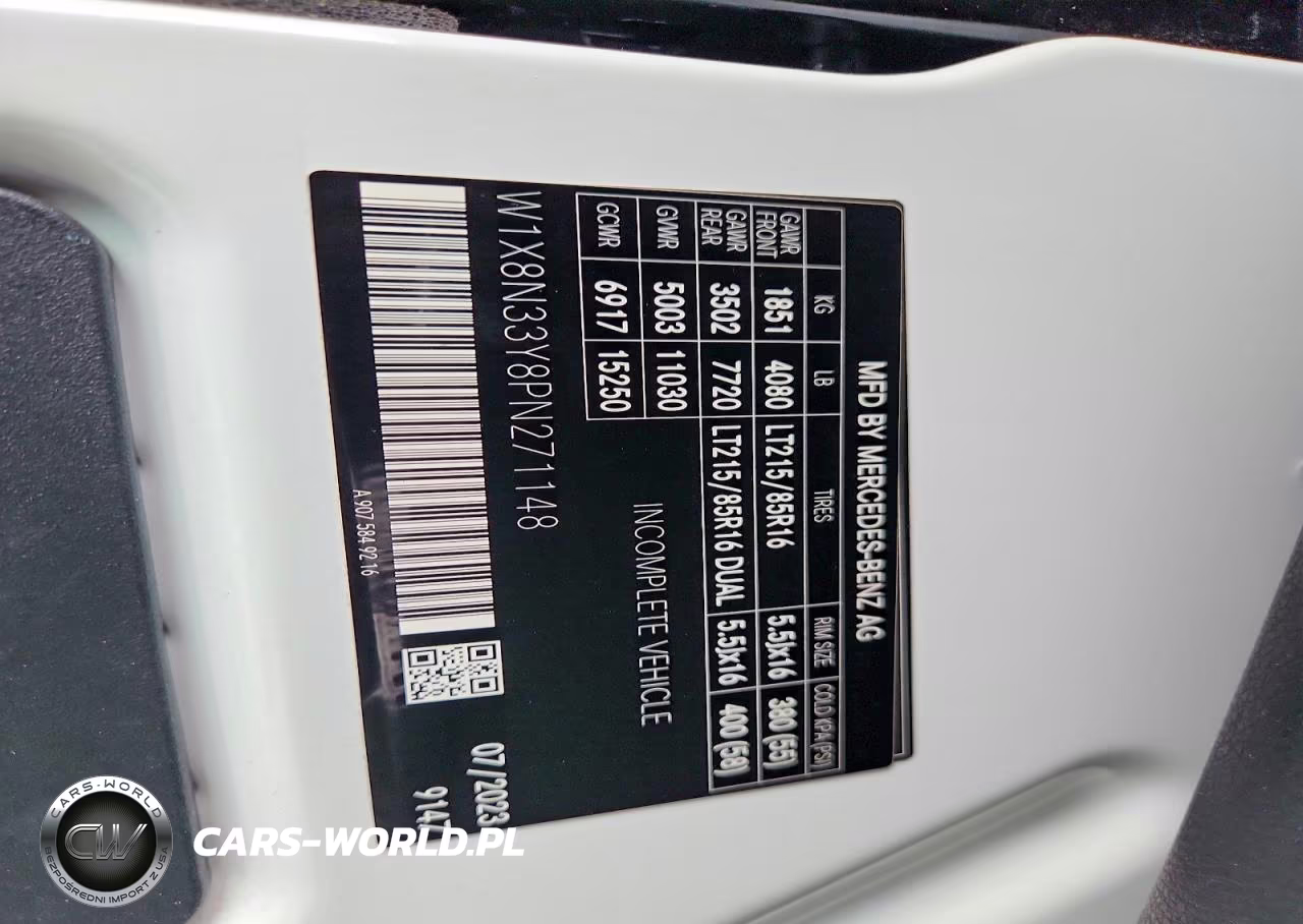 2023 Mercedes-Benz Sprinter 3500 VIN:W1X8N33Y8PN271148 - 12