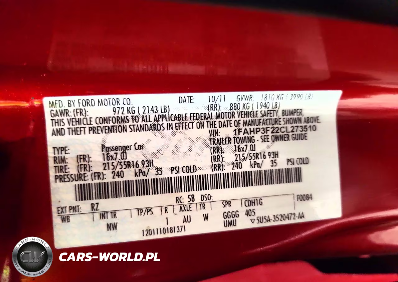 2012 Ford Focus Se VIN:1FAHP3F22CL273510 - 12