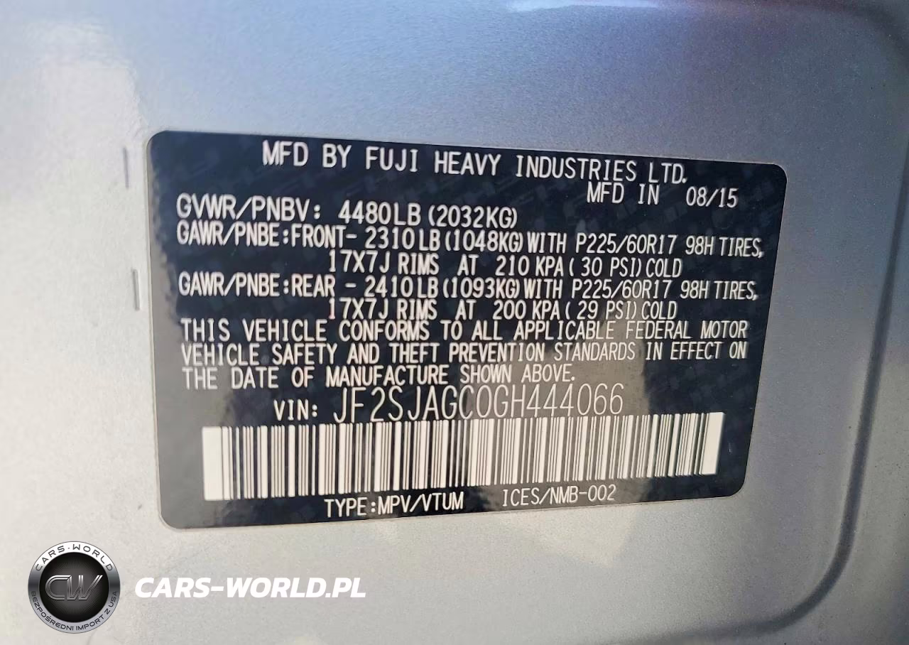 2016 Subaru Forester 2.5I Premium VIN:JF2SJAGC0GH444066 - 13