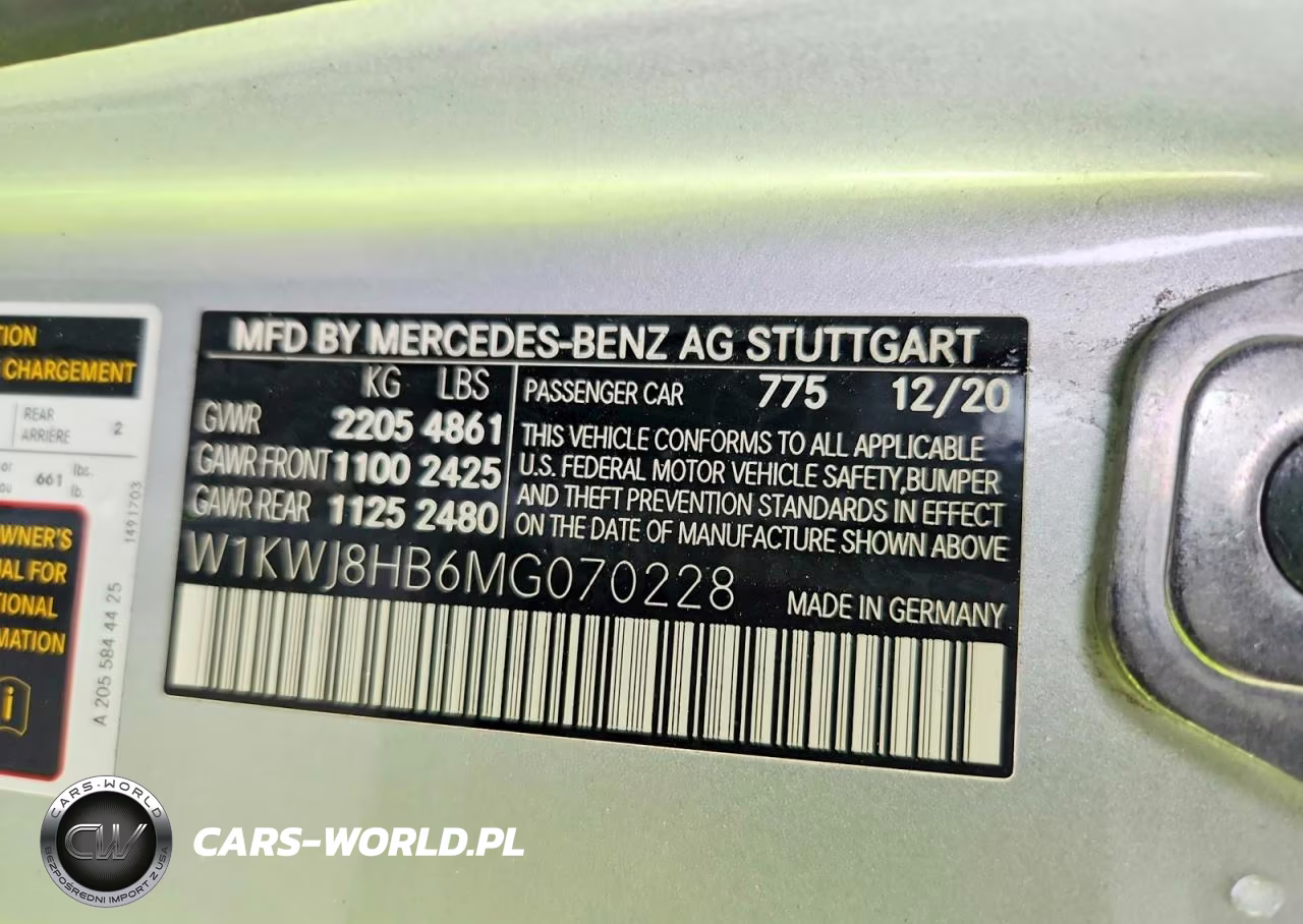 2021 Mercedes-Benz C 63 Amg-S VIN:W1KWJ8HB6MG070228 - 13