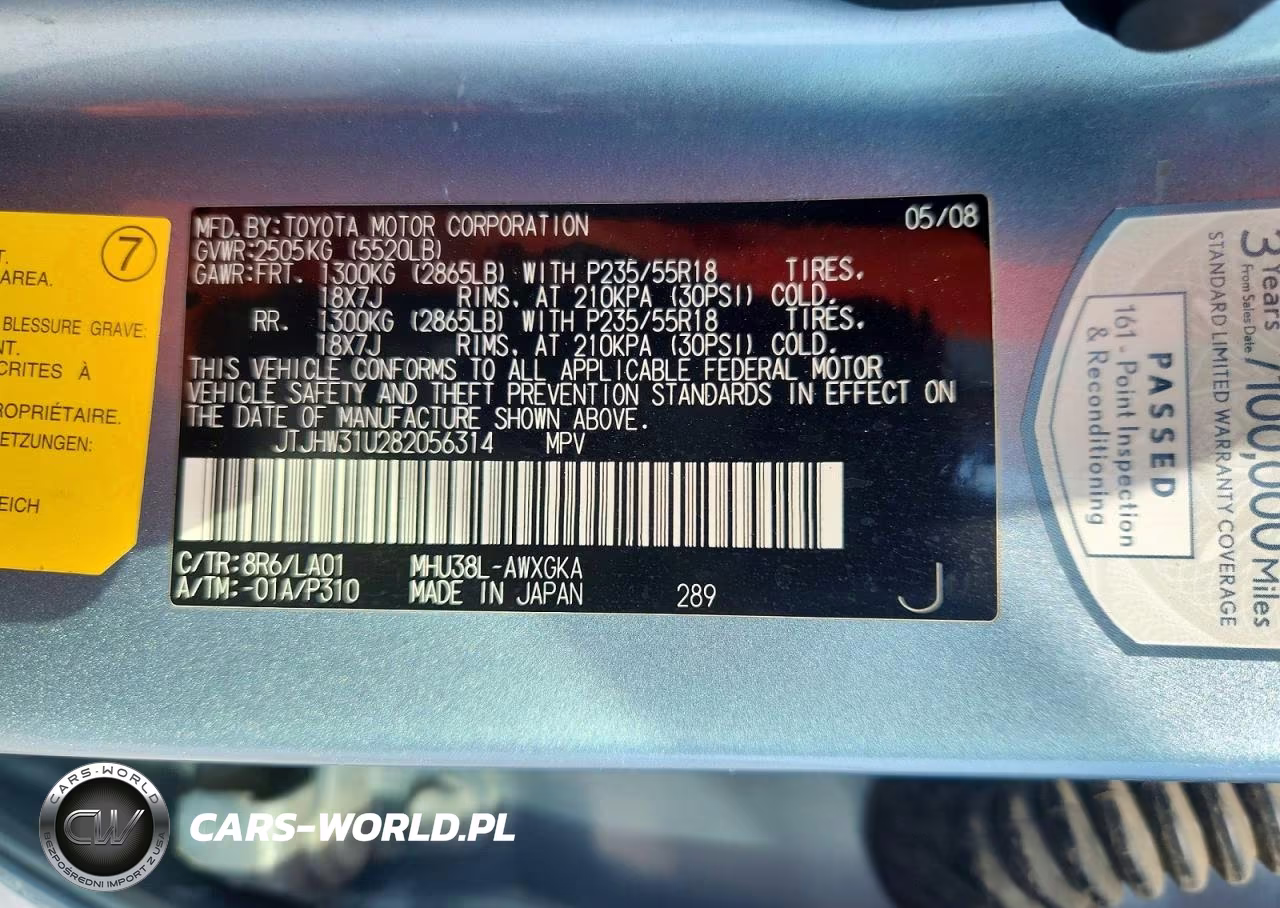 2008 Lexus Rx 400H VIN:JTJHW31U282056314 - 12