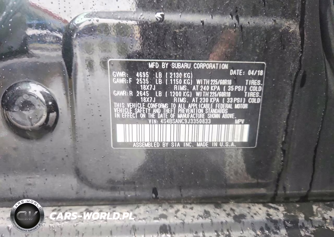 2018 Subaru Outback 2.5I Limited VIN:4S4BSANC9J3350833 - 13