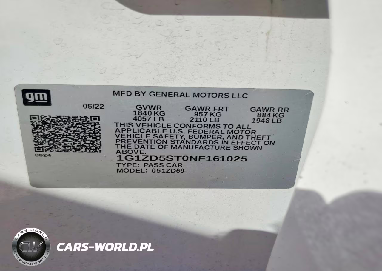 2022 Chevrolet Malibu Lt VIN:1G1ZD5ST0NF161025 - 12